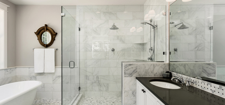 bathroom shower door installation in Midway