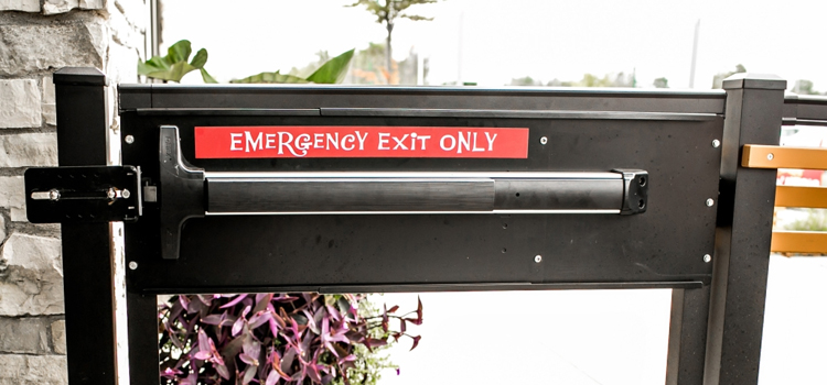 emergency push bar installation in Midway